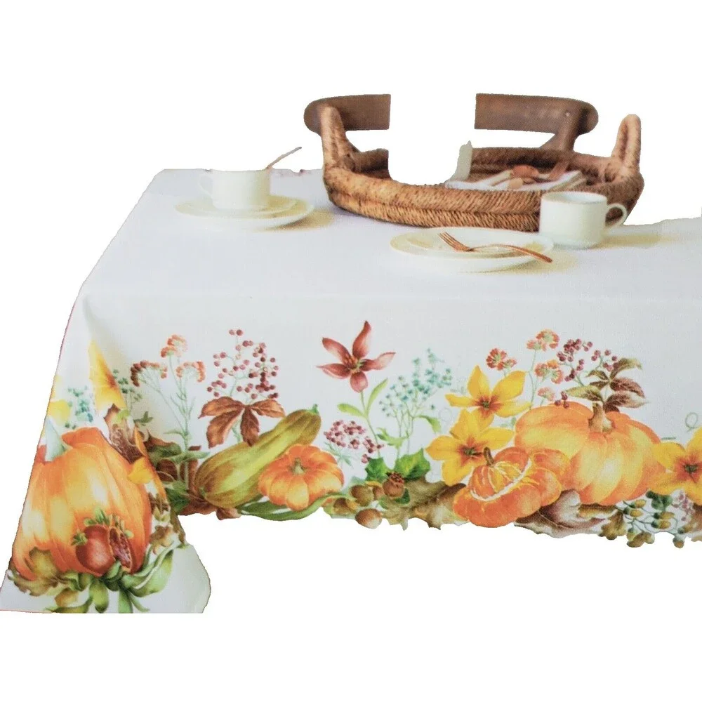 Printed Linen Tablecloth 52